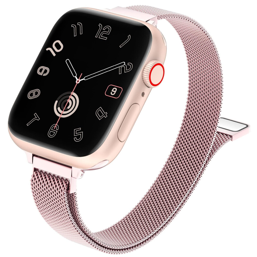 Slim Milanese Loop Band Compatible With Apple Watch 38/40/41/42/44/45/46Mm Â Stainless Steel Magnetic Mesh 9464372738601