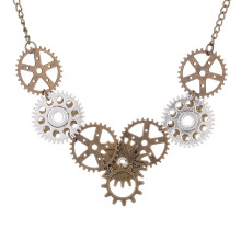 WORGEOUS 1Pack Vintage Steampunk Pendant Necklace for Women 27.6*3.3in