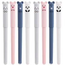 Erasable Gel Pen Thermal Easy-Rub With Cute Cartoon Eraser Set, 0.5Mm Precision Tip, 20Ml Ink 12 Refills