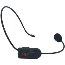 Wireless FM Condenser Mic Headset, Hands-Free, Rechargeable – Compatible with Voice Amplifiers for Church, Tour Guides, Teachers, Conferences,