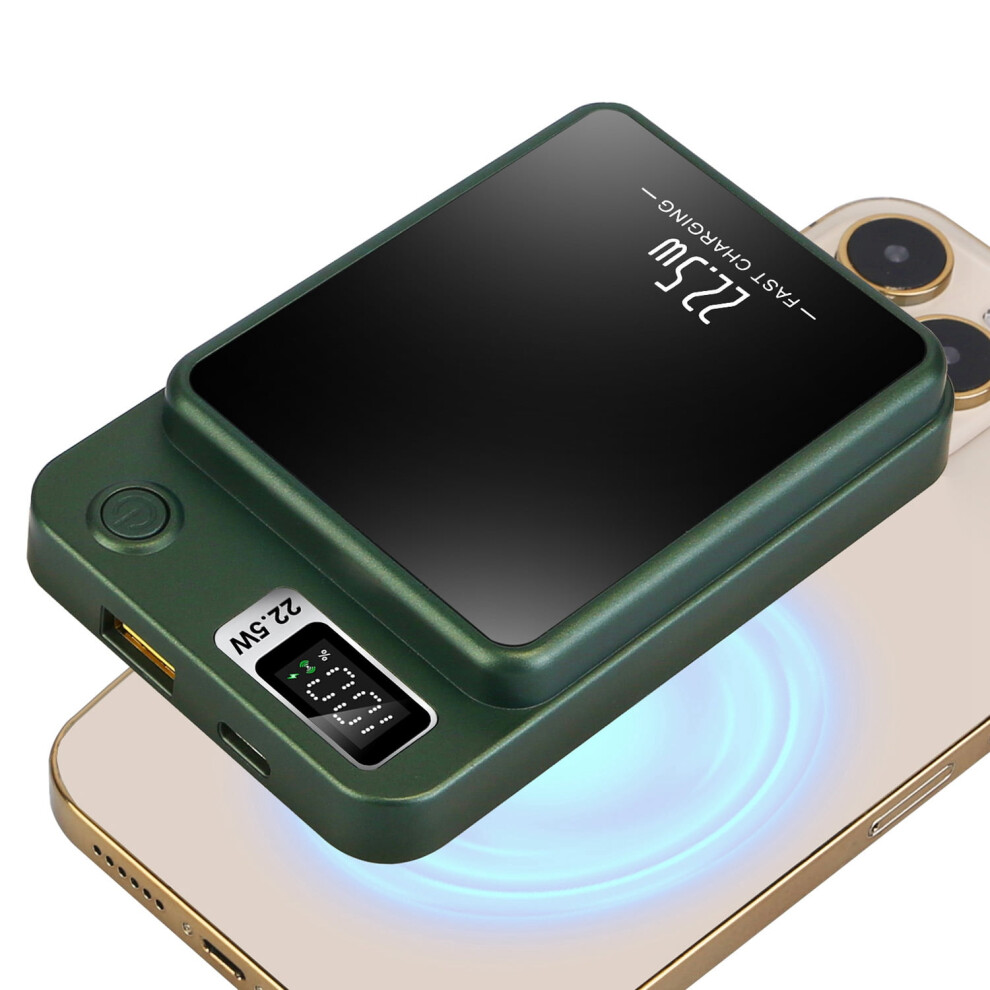 Weiyi-Ec 2-In-1 Magnetic Wireless Power Bank 10000Mah, Pd20w Fast Charging, Magsafe Compatible With Iphone 17 Series & More 9464372739295