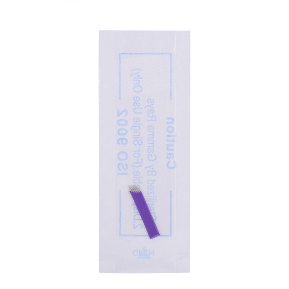 Sharp Needle Tips Microblading Blades for Permanent Makeup Less Skin Puncture Injury Natural Effect Compatible with All Microblading Pens Disposable