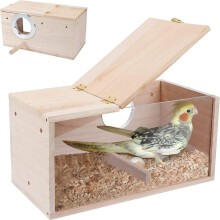 Pet Bird House Parakeet Nest Box Bird House Budgie Wood Breeding Box For Lovebirds Parrotlets Mating Box