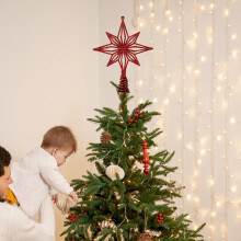 Christmas Tree Toppers Xmas Glitter Hollow Star Treetop Topper For Christmas Tree Decoration Christmas Decorations For Xmas Tree Home Bar Shop