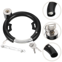 Professional Round Bike Lock - Wear-Resistant, Portable, Black, Stainless Steel