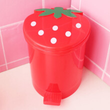 Mini poubelle pour chambre d'enfant avec couvercle, rouge.