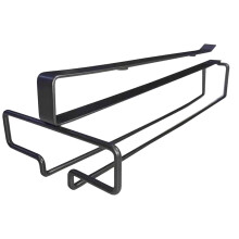Under-Cabinet Glass Rack, Stemmed Glass Rack, Glass Holder, Hanging Glass Rack, Under-Shelf Hanging Rack for Bars Black