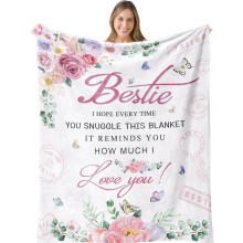 Divertente regalo di compleanno per la migliore amica – Coperta unica "Alla mia migliore amica" (127x152 cm) – Compatibile con i regali di