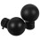 Curtain Rod Caps Black Iron Round Ball Design 2 pcs 1