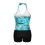 Women's plus size halter neck two-piece swimsuit set with 4