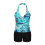 Women's plus size halter neck two-piece swimsuit set with 5