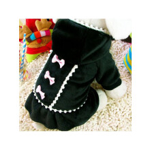 Huisdier Hond Kat Prinses Fleece Jas Puppy Hoodie Strikje Warme Jurk Kleding Outfit
