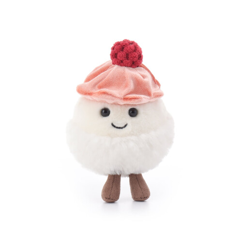 Brinquedo de pelúcia Mochi de framboesa para crianças, 10,9 cm (4,3 polegadas) 2