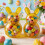 Tarro de plástico para dulces con forma de conejito, 25 cm, amarillo 5