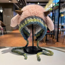 Creative Antler Hat & Bag 2-in-1, Original Design Festive Christmas, Warm Foldable Hat Handbag Gift