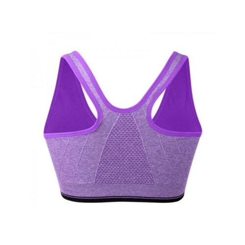 Γυναικείο Pure Color Plus Size, εξαιρετικά λεπτό, μεγάλο αθλητικό σουτιέν με φερμουάρ στο 2