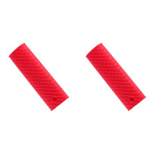 Lot de 2 maniques en silicone résistant à la chaleur – Maniques antidérapantes pour poêles en fonte, émaillées et en métal, compatibles avec