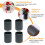 Black Cylindrical Flower Arrangement Boxes 4 pcs 3.1 x 2.4 5