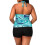 Women's plus size halter neck two-piece swimsuit set with 7