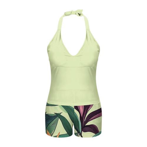 Plus size halterbikini set met gewatteerde bh 2