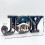 Enfeite de Natal de madeira com design "JOY" - Decoração natalina com luzes de LED, 9x3,7 polegadas, compatível com mesas de Natal e decorações 2