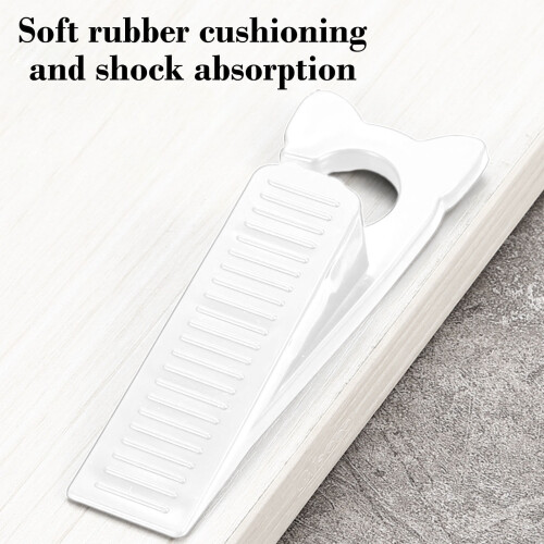 Cat-Shaped Rubber Door Stopper Wedge with Non-Slip Base 2