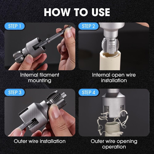 Internal and external pipe threading tools, threading kit 1