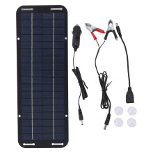 10W Portable Monocrystalline Solar Charger Kit – Lightweight, Weather‑Resistant Panel with DC5521 Output & Cables for Camping, Hiking & Travel