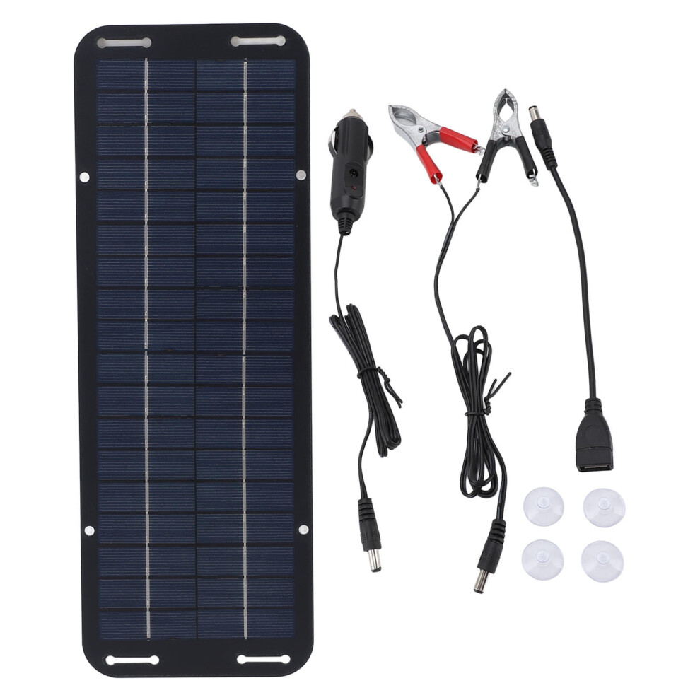 10W Portable Monocrystalline Solar Charger Kit Â Lightweight, WeatherâResistant Panel With Dc5521 Output & Cables For Camping, Hiking & Travel 9152228726727