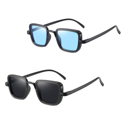 Blue PC Sunglasses for Men and Boys UV Protection Square 1