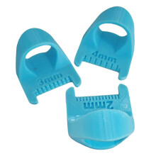 Eguiwyn 3PC Sewing Gauge Set, Lock Stitch Tool for Hemming Pants & Edge Stitching, Precision Template for Beginners, Sky Blue, 4x4cm