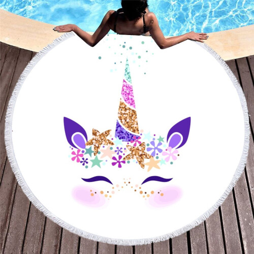 Microfiber Bath Towel Round 150cm No Static No Lint
