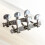 Mini Square Classical Guitar Tuning Pegs 3+3 Silver GC301D 7
