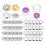 Cover Button Kit Fabric Flat Back Buttons 100 Sets 1