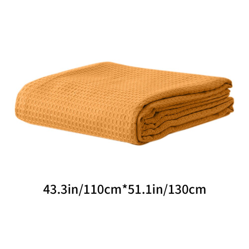 AuroraX Knit Throw Blanket Orange Solid 43x51 inches 2