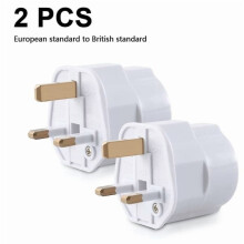 2x travel adapter travel adapter plug for England - travel plug power European to British socket - travel plug white