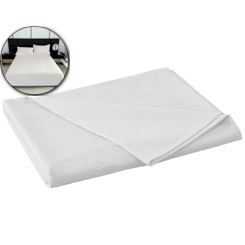 Flat Sheets - Twin, Full Sizes - High-Quality Bedding Essentials for a Comfortable Sleep, 47x90 Inch(White)