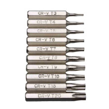 under $5 Torx Insert Bit Set, 10 Piece Torx Insert Bit Set, T3 T5 6 T7 T8 T9 T10 T15 T20 Screwdriver Bits, Steel Screw Bits for Power Drill Driver