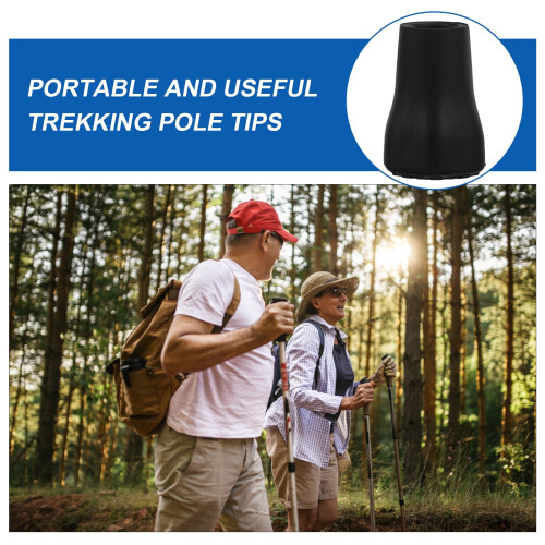 Hiking Pole Tips Black 4 Pcs 2