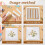 Square Plastic Embroidery Hoops Snap Frame 3 pcs 4