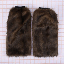 1 Pair Brown Fluffy Cuffs Faux Boot Cuffs Look for Girls in Winter