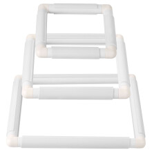 3Pcs Square Plastic Embroidery Hoops with Snap Frame, Portable & Multifunctional for Cross Stitch, Quilting – Compatible with Standard Needles