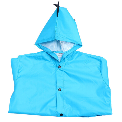 Boys Rain Jacket Blue Raincoat Reusable Child Student