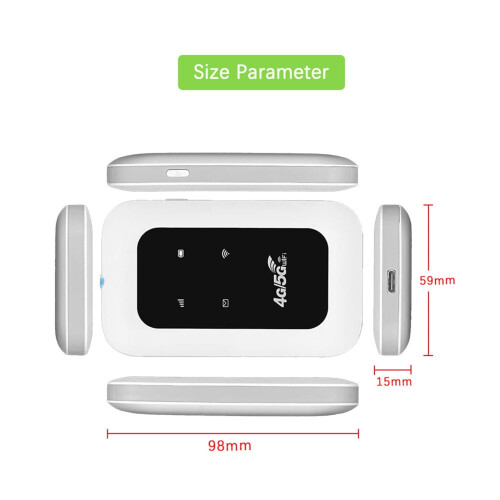Draagbare 4G LTE wifi-hotspotrouter met simkaartsleuf 2