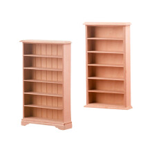 Dollhouse Bookcase, 1:12 Miniature Wooden Display Shelf, Modern Doll House Furniture Toy – Compatible with standard dollhouses