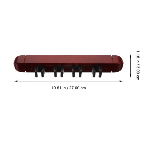 Solid Wood Pool Cue Mount Cue Rack Dark Red 1 Set 1