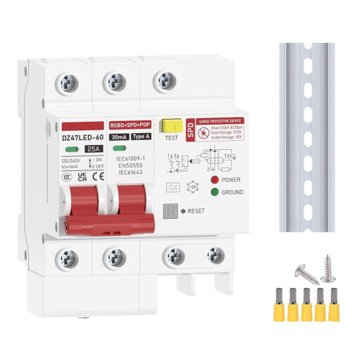 Interruttore differenziale tipo A2P30mA120V/240V 1