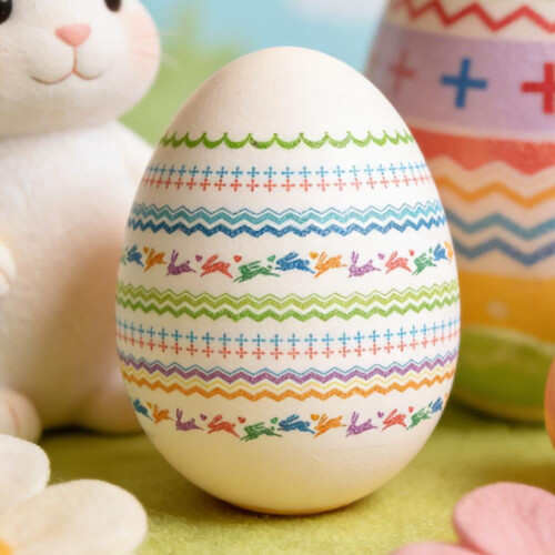 Easter Egg Shrink Wrappers Kit with Handmade Stickers 4 pcs 1