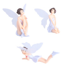 ibasenice 3Pcs Fairy Cake Toppers Figures PVC Table Beautification for Shadowbox Scene