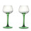 Champagne Glasses Green Stem 2 pcs 4.73 oz 1